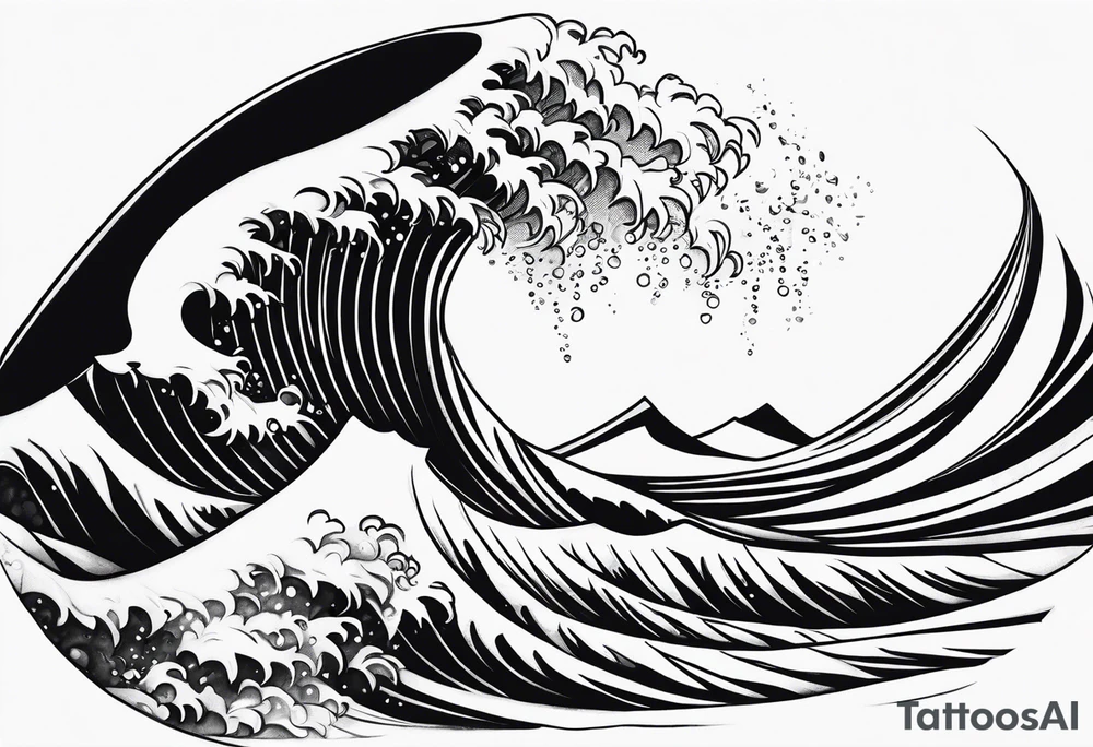 The wave tattoo idea