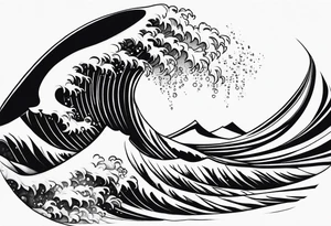 The wave tattoo idea