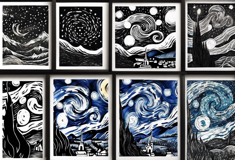 starry nights van gogh tattoo idea