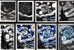 starry nights van gogh tattoo idea