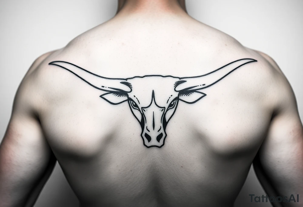 Football tattoo of the Texas longhorn tattoo idea