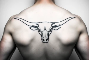 Football tattoo of the Texas longhorn tattoo idea