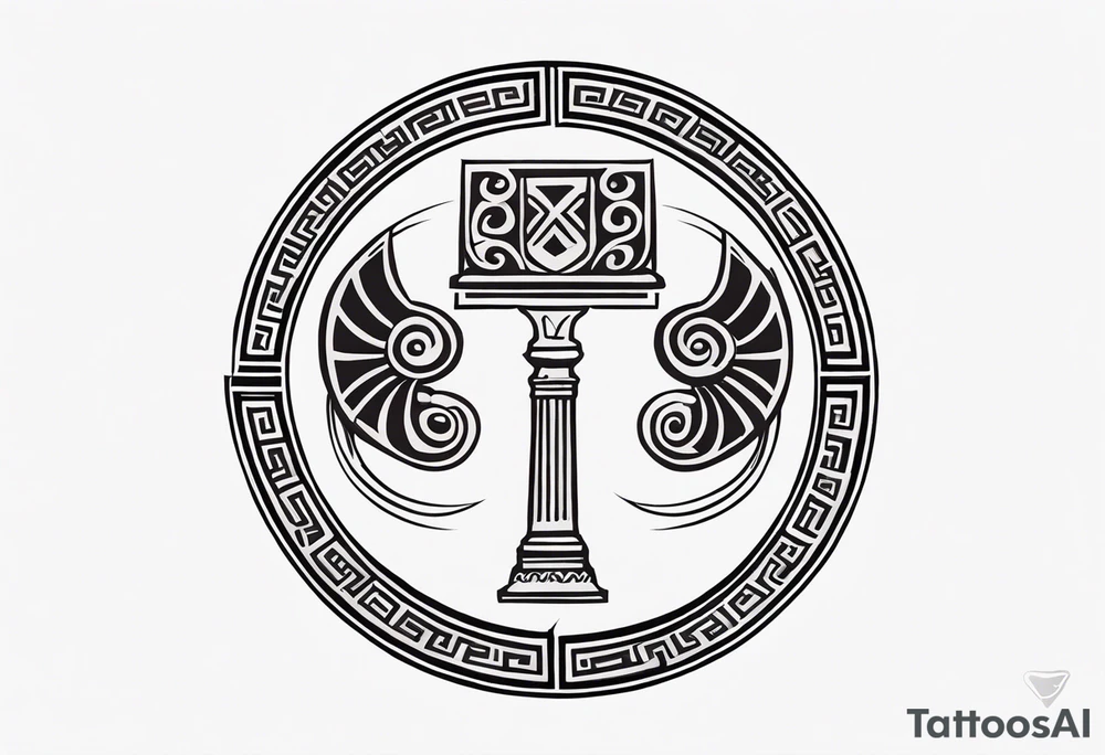Ancient greek strong symbol tattoo idea