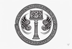 Ancient greek strong symbol tattoo idea