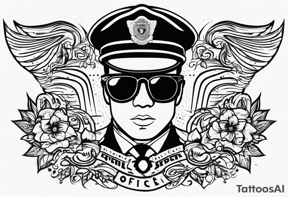 Officer Sunglasses tattoo idea