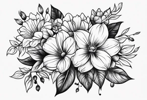 Traditional flowers tattoo idea