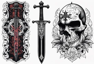Sword and skull tattoo idea