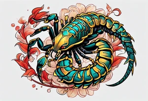 japanese animation scorpion tattoo idea