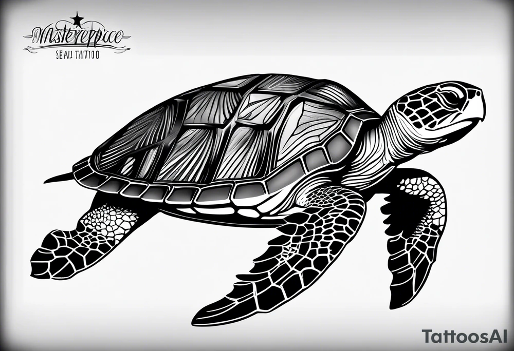 Sea turtle tattoo idea