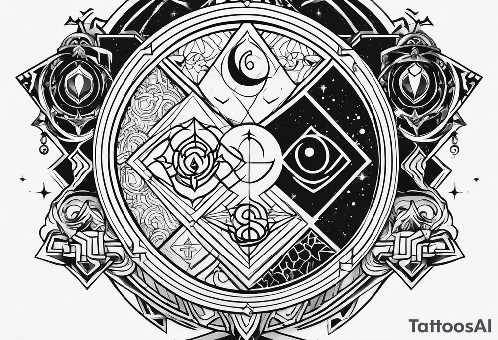 avatar the last airbender elemental symbols tattoo idea