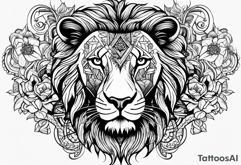 Lion fromage atlas tattoo idea