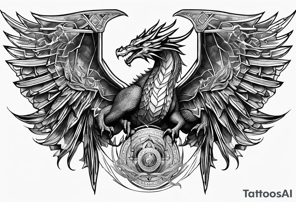 Winged dragon of ra tattoo idea