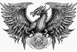 Winged dragon of ra tattoo idea