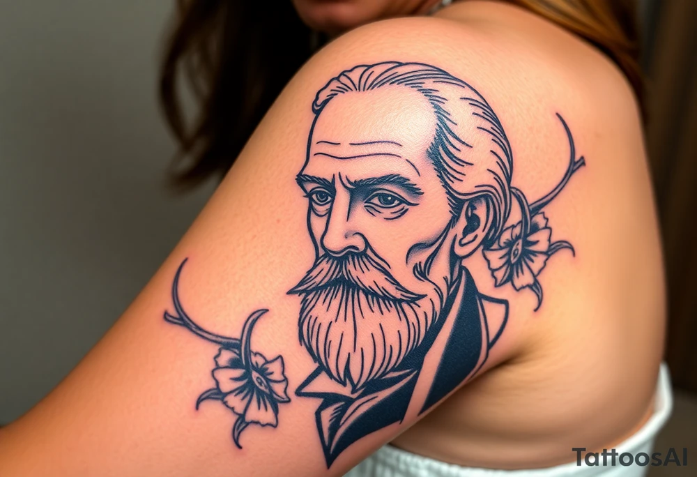 uma tatuagem que expresse a filosofia do bem e do mal de Nietzsche tattoo idea