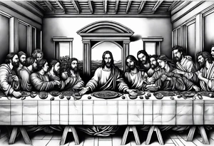 The last supper scene but everyone is dead tattoo idea