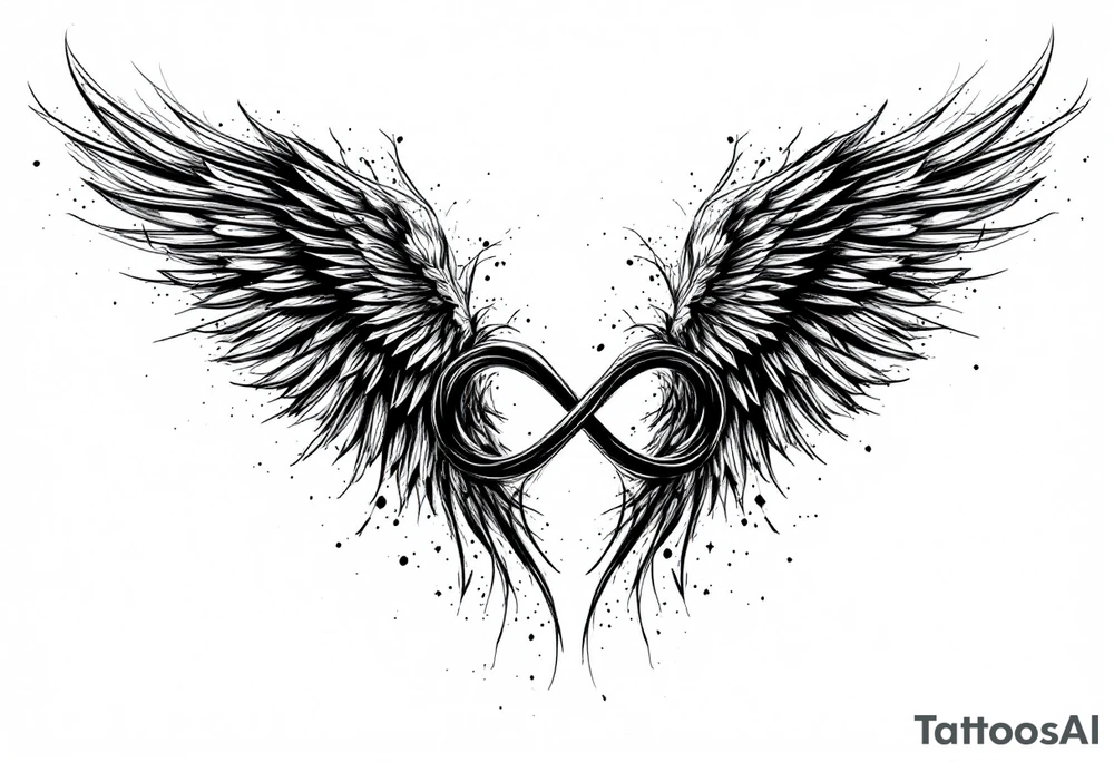 Infinity Loop made of wings tattoo idea