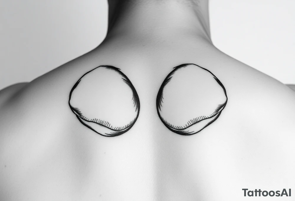 line drawing of women's breasts tattoo idea