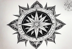 Wind Rose tattoo idea