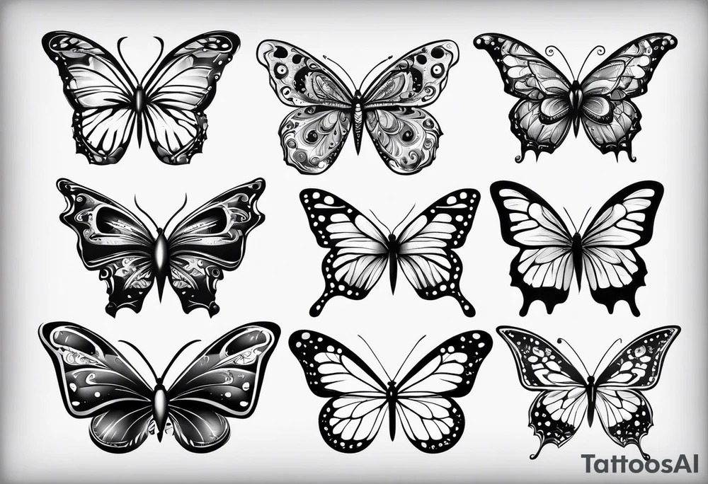 Butterflies small tattoo idea