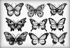 Butterflies small tattoo idea