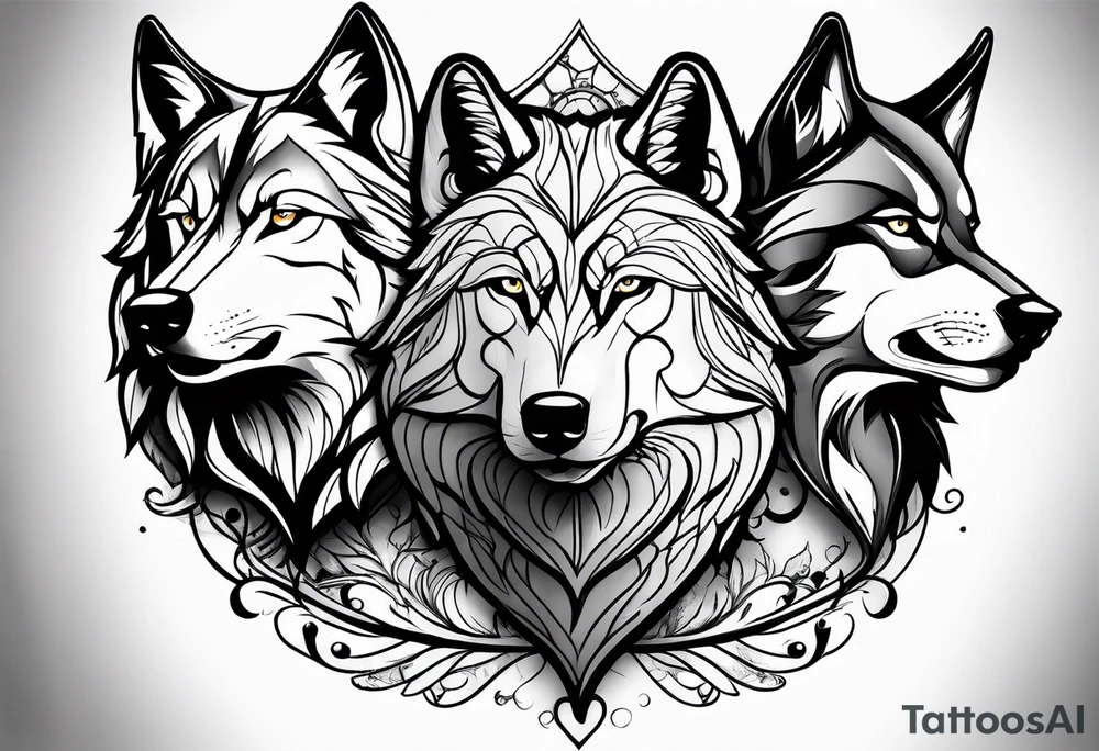 Wolves tattoo idea