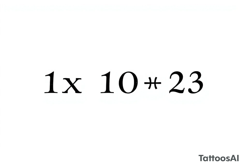 1x10^23 tattoo idea