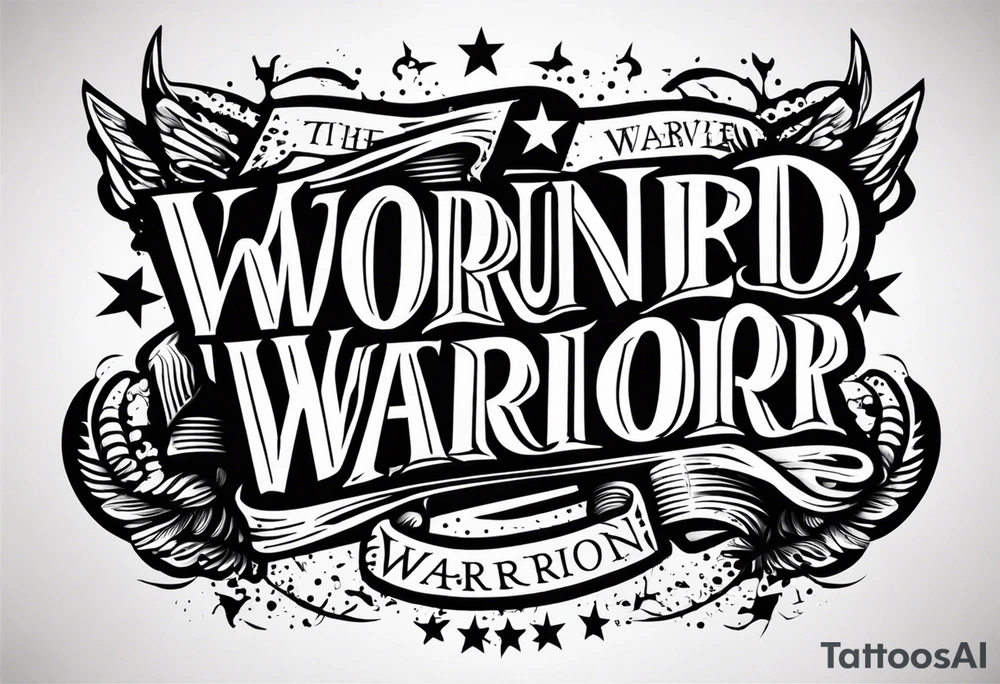 Wounded warrior tattoo idea