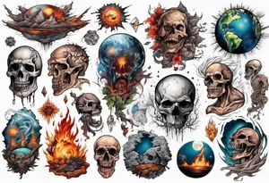 End of the world full scene tattoo idea