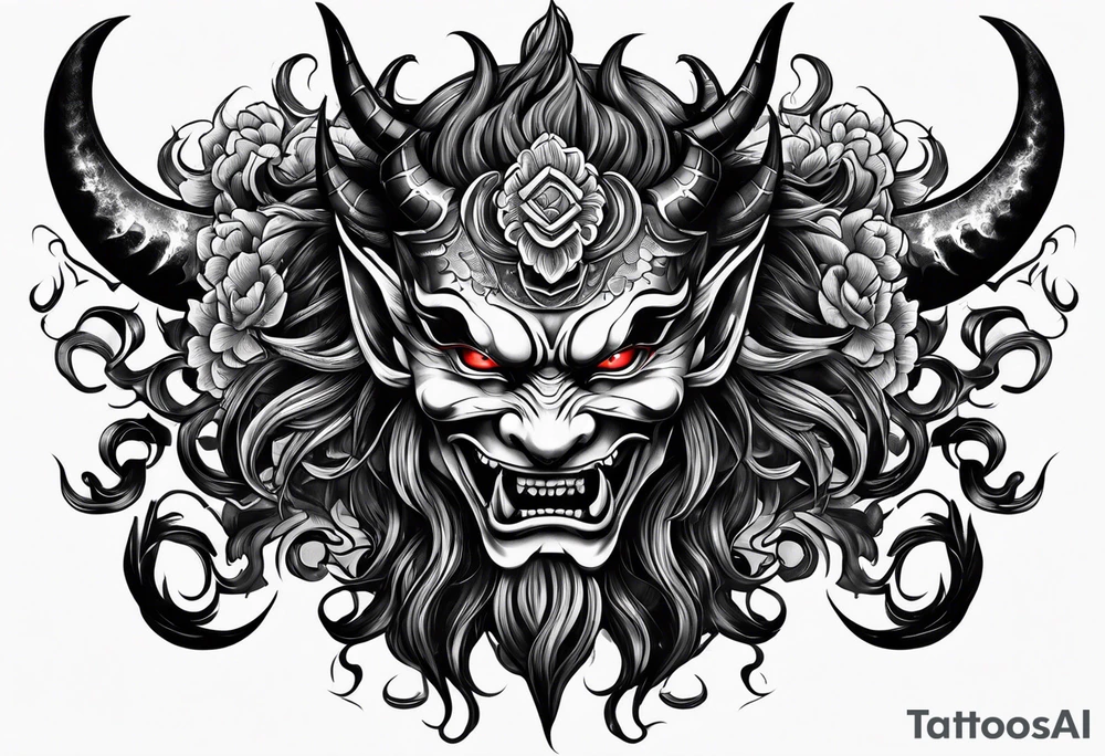 Japanese Demon tattoo idea