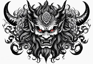 Japanese Demon tattoo idea