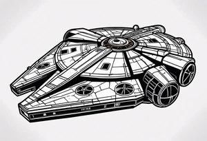 Millennium falcon, sailor jerry tattoo idea