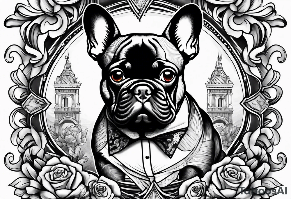 French bulldog tattoo idea
