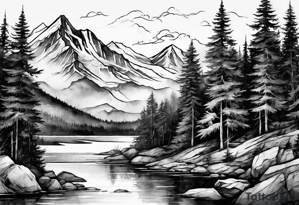 mountain tattoo idea