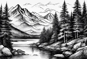 mountain tattoo idea