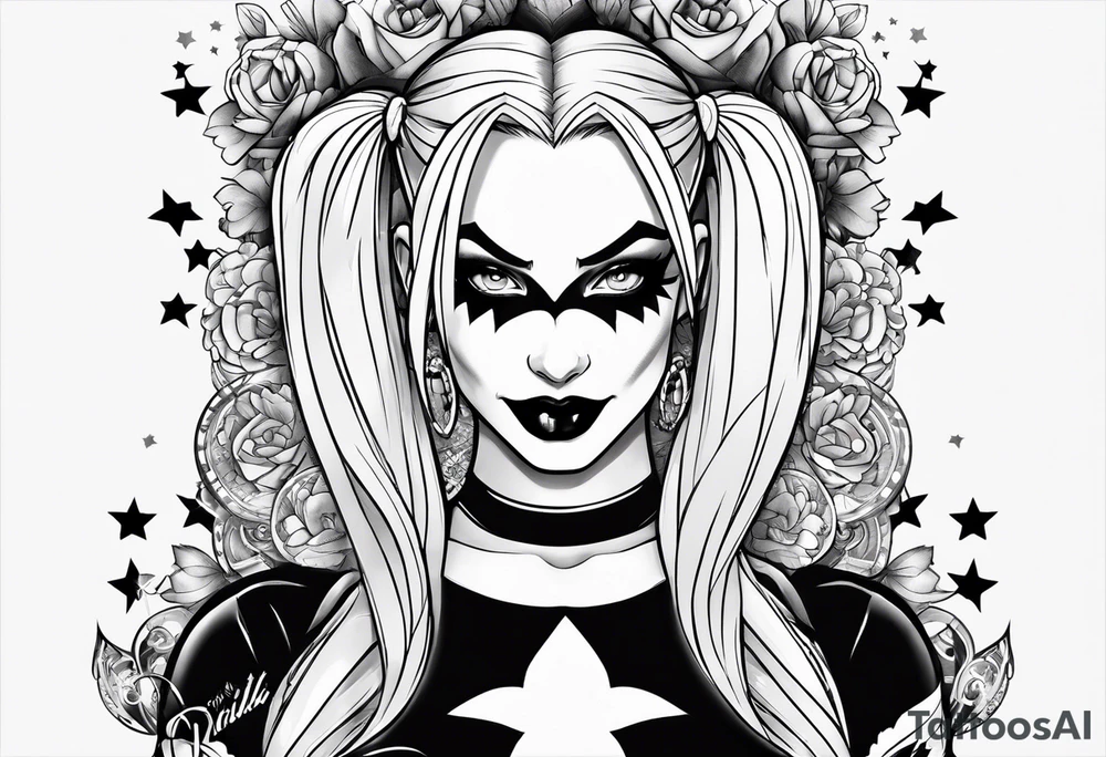 Harley quinn tattoo idea