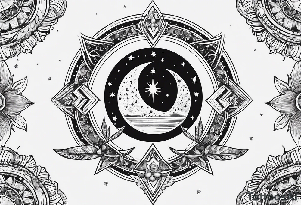 elegant line 
dainty 
spiritual 
moon 
sun 
arrow
spine
narrow tattoo idea