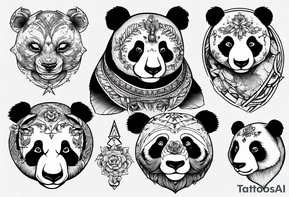 tattooed Panda tattoo idea