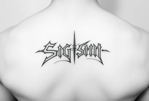 , cyber sigilism font, small, tattoo idea