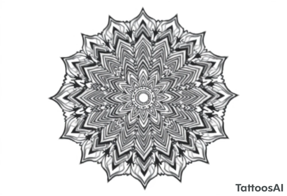 long mandala with ancient rhyme tattoo idea