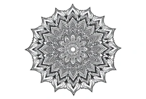 long mandala with ancient rhyme tattoo idea