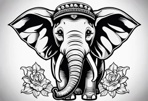 roller derby elephant tattoo idea