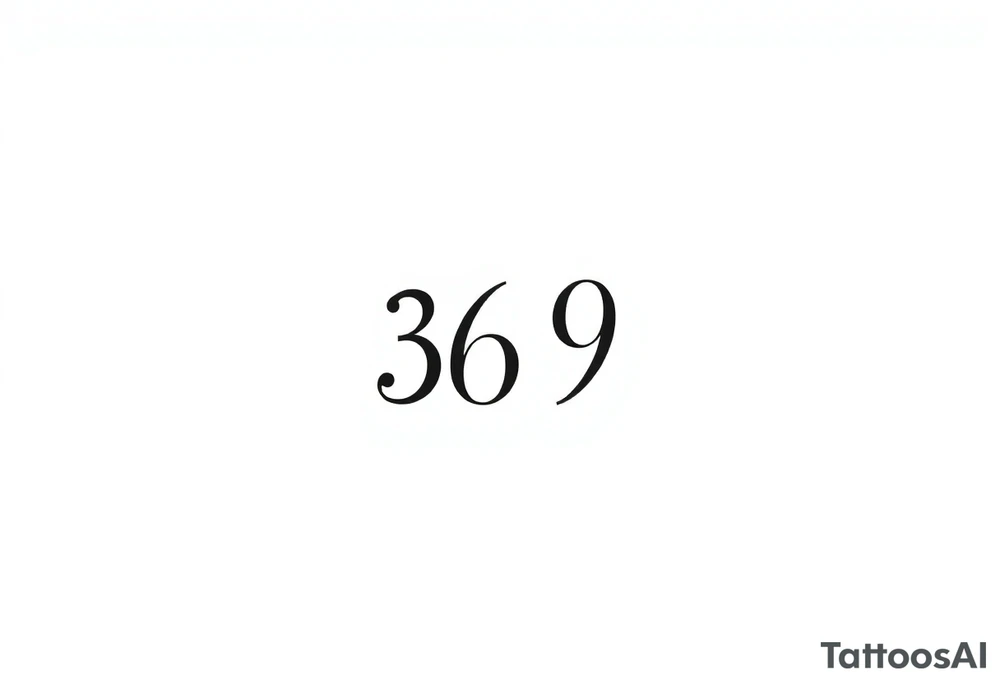 369 tattoo idea