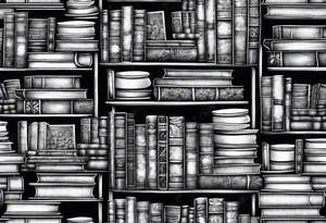 A jigsaw puzzle of a stack of books tattoo idea