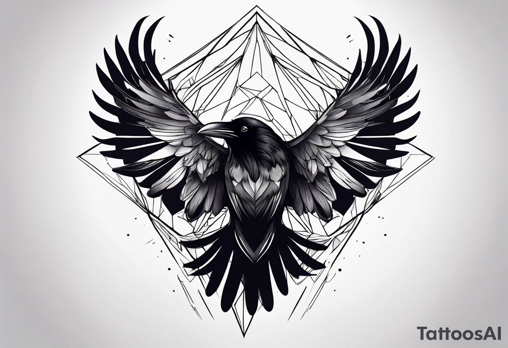 Raven melting away tattoo idea