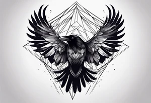 Raven melting away tattoo idea