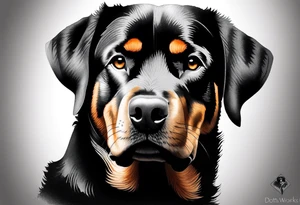 only rottweiler's nose tattoo idea