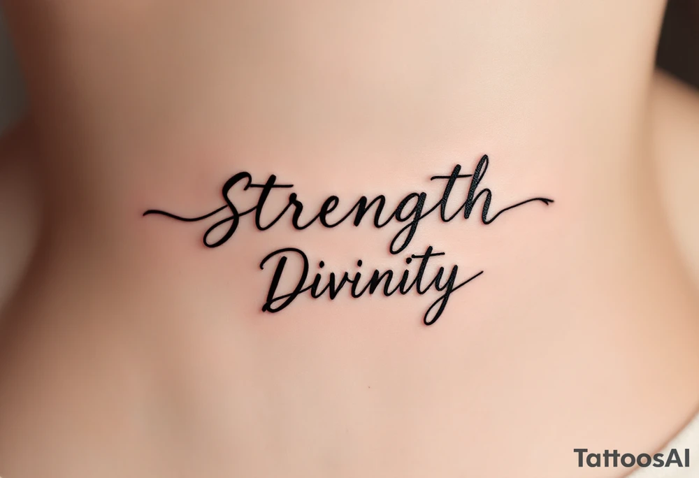 STRENGTH
DIVINITY tattoo idea