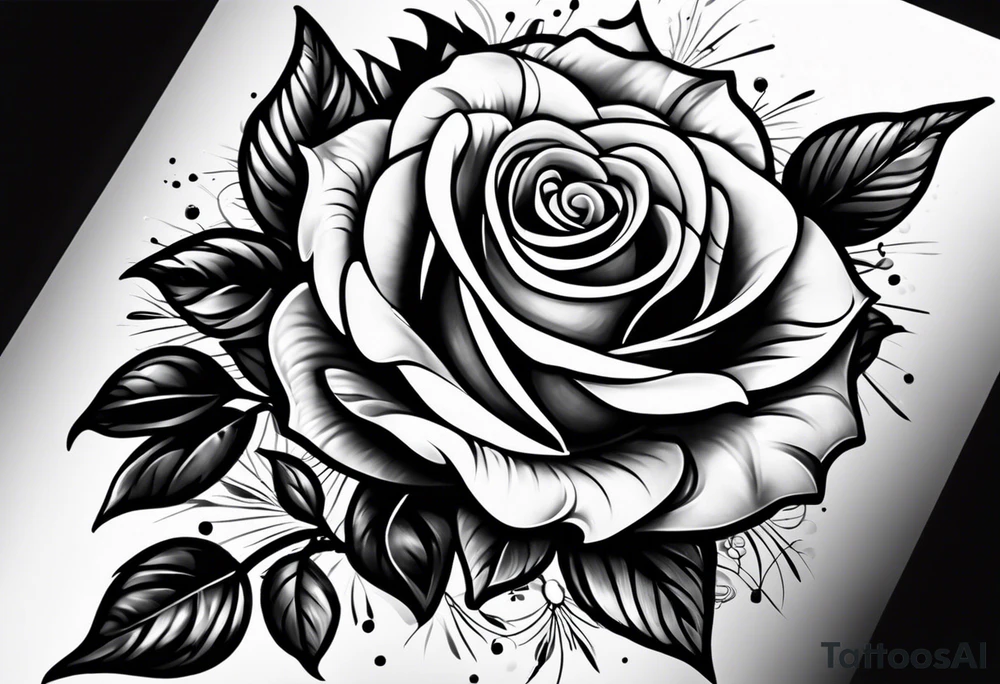 eine Taschenuhr mit einer Rose tattoo idea