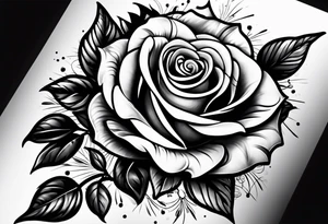 eine Taschenuhr mit einer Rose tattoo idea