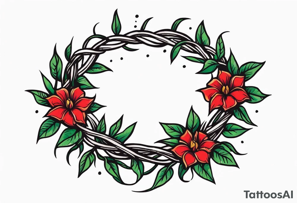 crown of thorns
old school vintage simple traditional design 



bold color simple tattoo idea